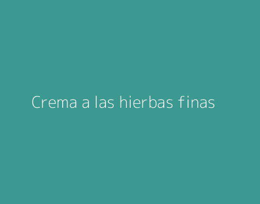 Crema a las finas hierbas
