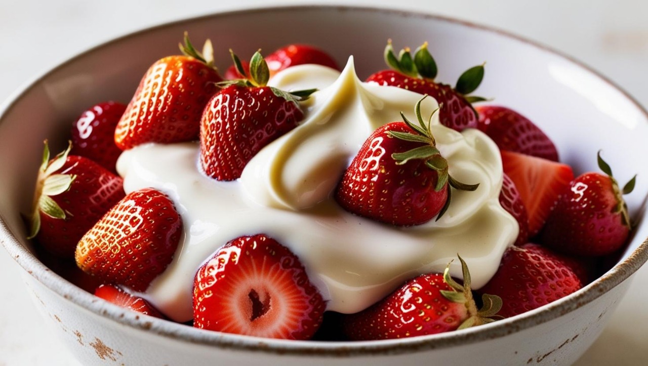 Fresas con crema